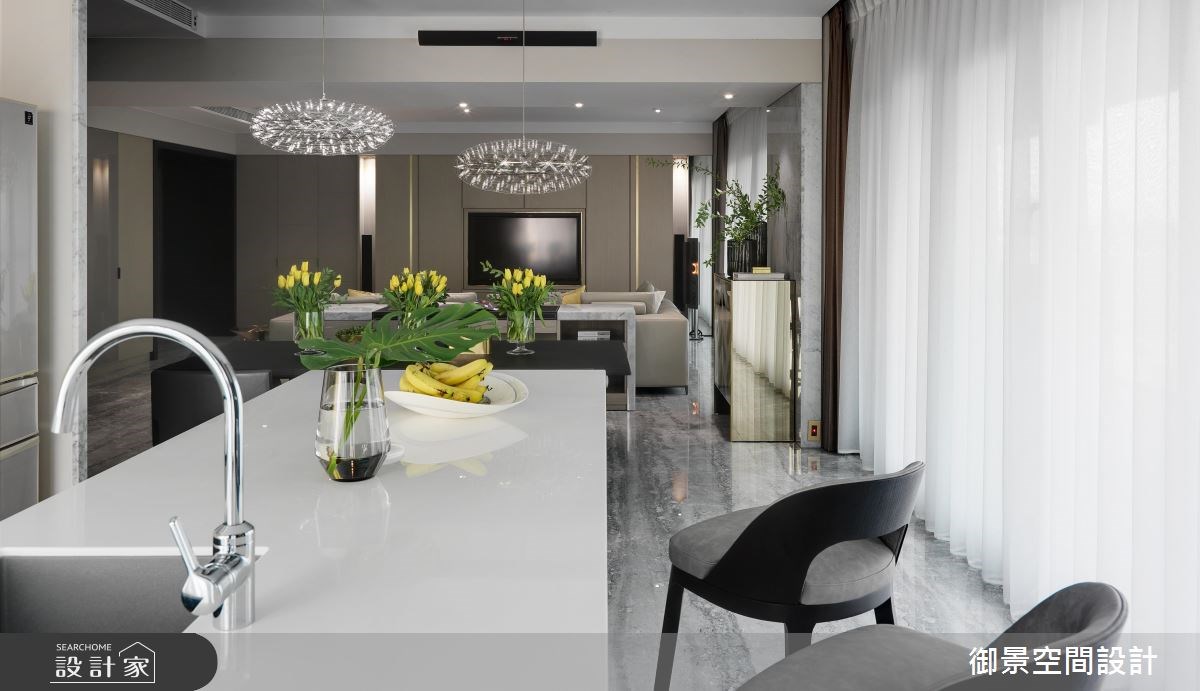 75坪新成屋(5年以下)＿奢華風客廳餐廳吧檯案例圖片＿Palladio 御景設計＿御景_07之6