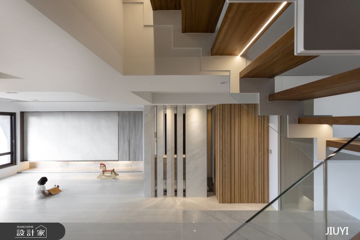 150坪新成屋(5年以下)＿現代風客廳餐廳樓梯案例圖片＿俱意設計＿俱意_34之1