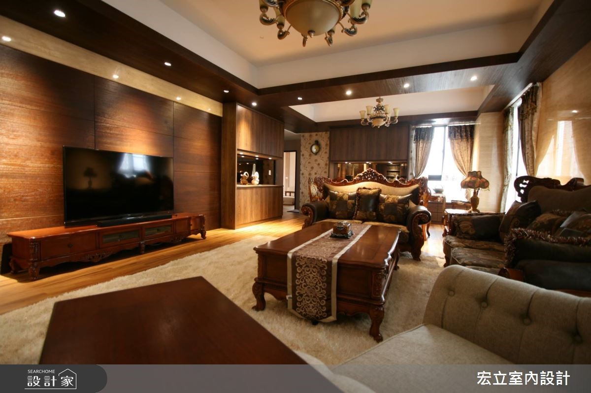 60坪新成屋(5年以下)＿新古典客廳案例圖片＿宏立室內設計＿宏立_01之1