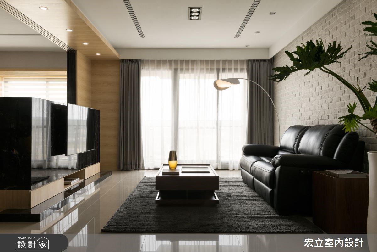 50坪新成屋(5年以下)＿混搭風客廳案例圖片＿宏立室內設計＿宏立_02之2