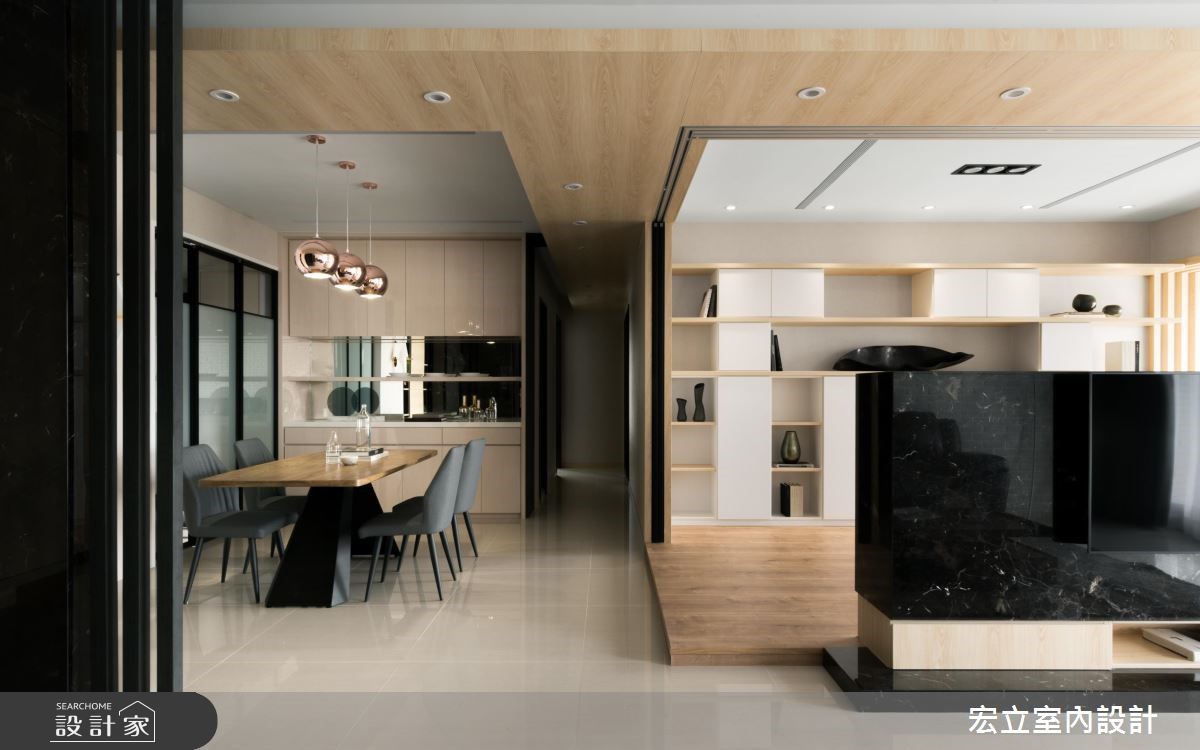 50坪新成屋(5年以下)＿混搭風客廳案例圖片＿宏立室內設計＿宏立_02之1