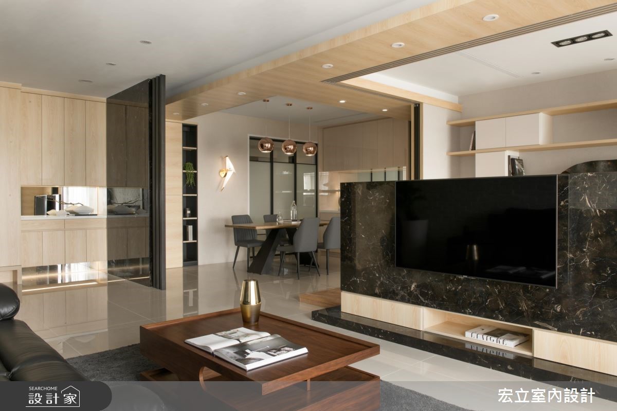 50坪新成屋(5年以下)＿混搭風客廳案例圖片＿宏立室內設計＿宏立_02之3