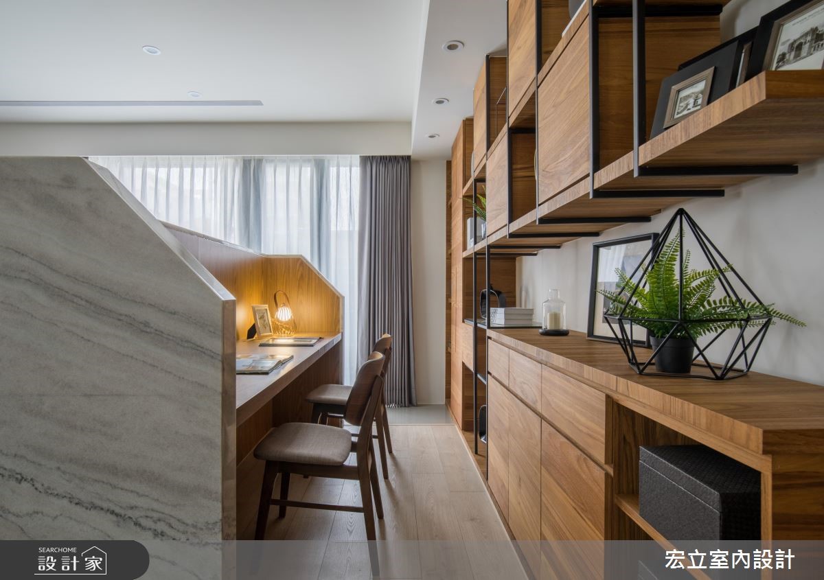 45坪新成屋(5年以下)＿混搭風工作區案例圖片＿宏立室內設計＿宏立_03之13