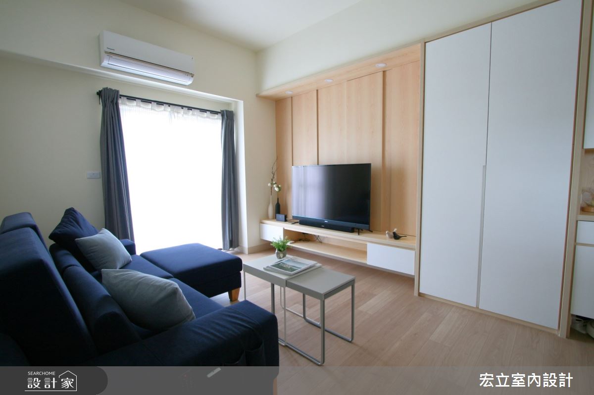 16坪新成屋(5年以下)＿日式無印風客廳案例圖片＿宏立室內設計＿宏立_04之2