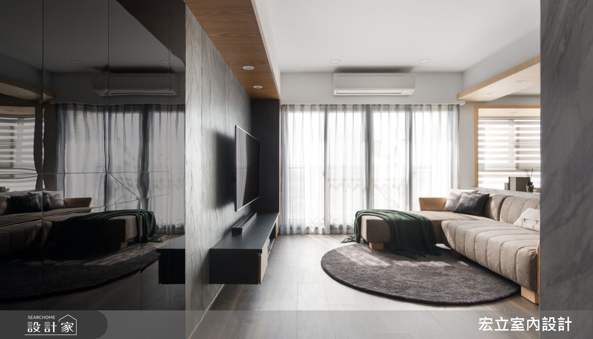 22坪新成屋(5年以下)＿簡約風客廳案例圖片＿宏立室內設計＿宏立_05之1