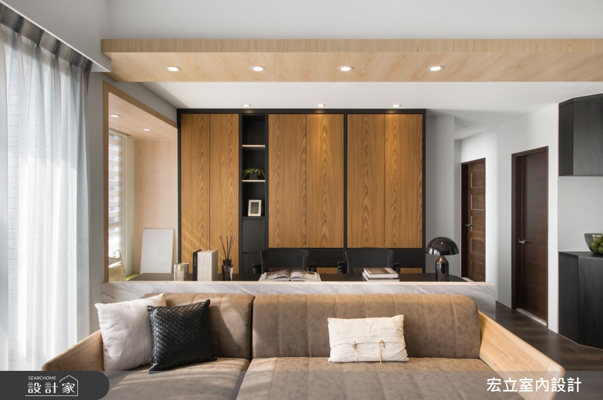 22坪新成屋(5年以下)＿簡約風客廳案例圖片＿宏立室內設計＿宏立_05之3