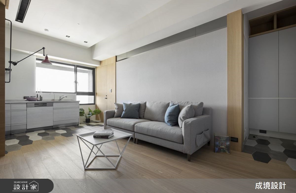 16坪老屋(16~30年)＿北歐風客廳廚房案例圖片＿成境設計＿成境_05之2