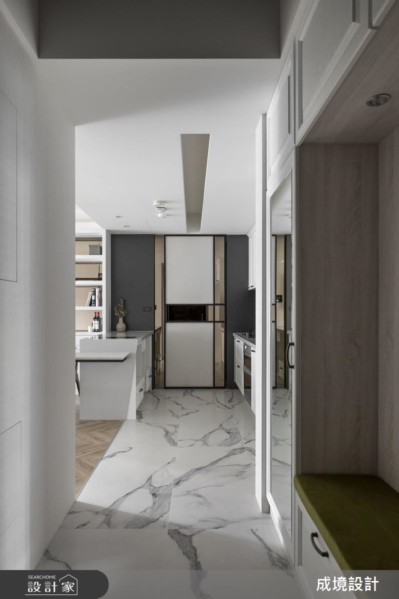 16坪新成屋(5年以下)＿北歐風玄關臥榻案例圖片＿成境設計＿成境_16之2