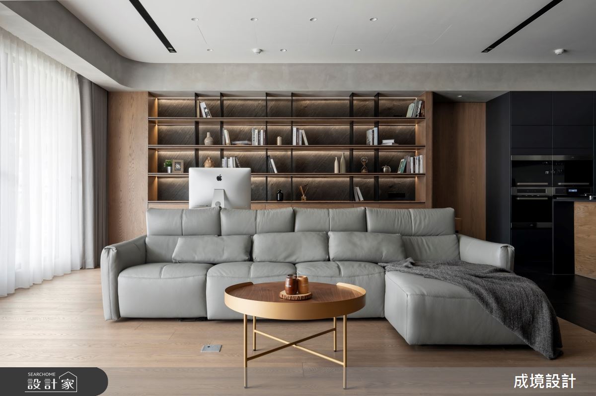 48坪新成屋(5年以下)＿現代風客廳案例圖片＿成境設計＿成境_木質香韻之2