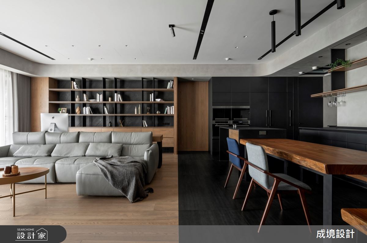 48坪新成屋(5年以下)＿現代風客廳案例圖片＿成境設計＿成境_木質香韻之3