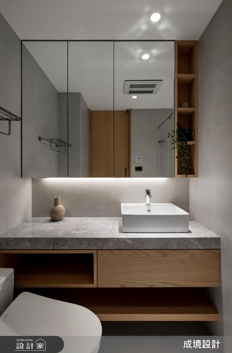 48坪新成屋(5年以下)＿現代風浴室案例圖片＿成境設計＿成境_木質香韻之30