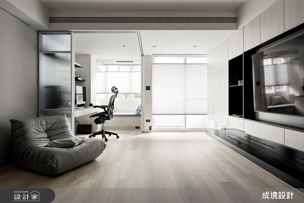 30坪老屋(31~40年)＿現代風客廳書房臥榻案例圖片＿成境設計＿成境_對焦。按下生活的快門之4