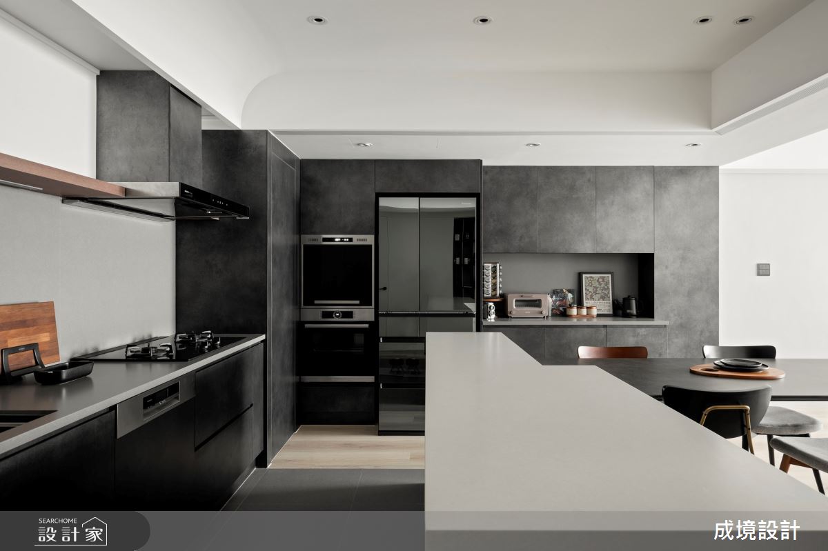 30坪老屋(31~40年)＿現代風餐廳廚房中島案例圖片＿成境設計＿成境_對焦。按下生活的快門之9