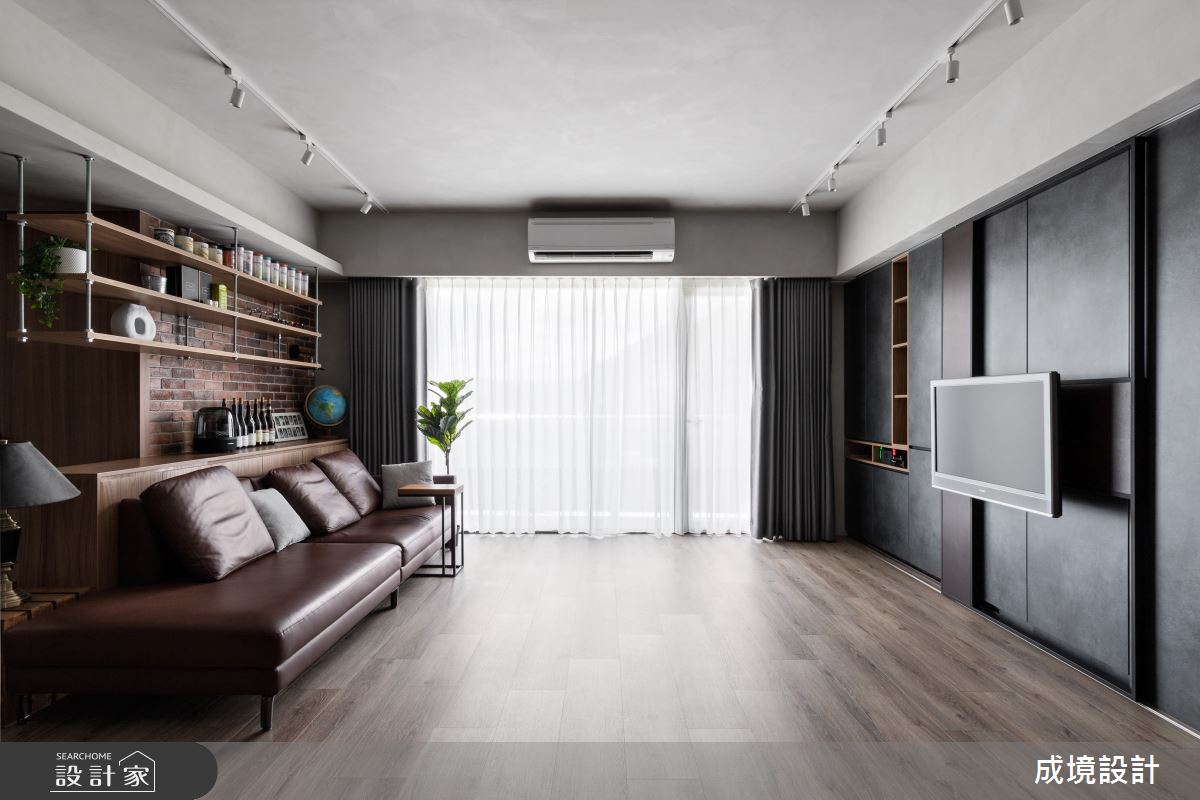 43坪老屋(31~40年)＿工業風客廳案例圖片＿成境設計＿成境_漫步泰晤士河畔之6