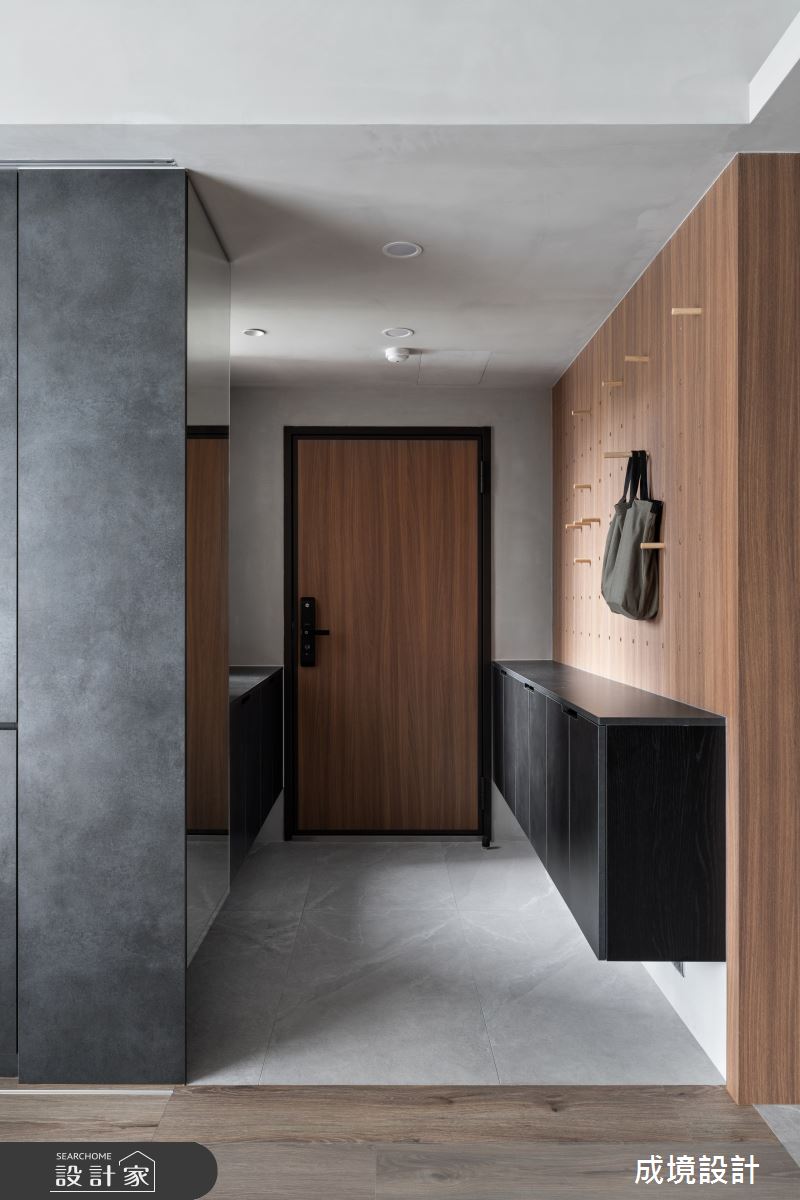 43坪老屋(31~40年)＿工業風玄關案例圖片＿成境設計＿成境_漫步泰晤士河畔之1
