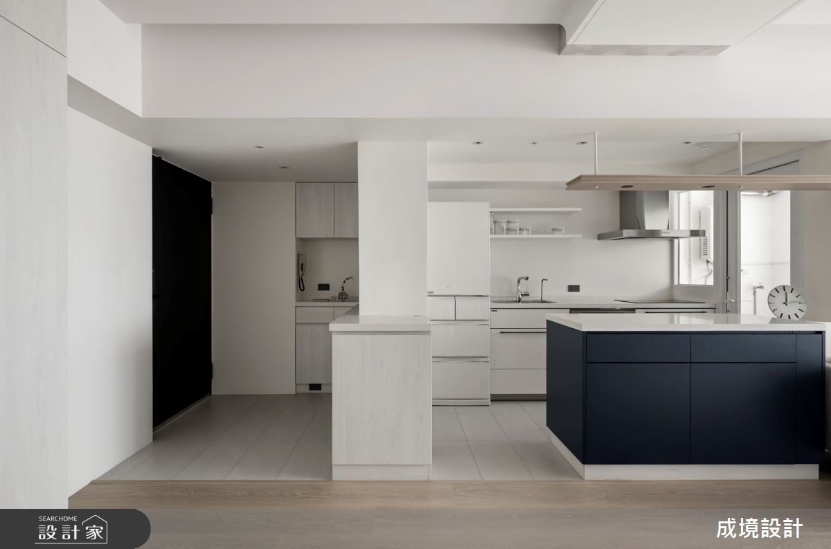22坪老屋(31~40年)＿北歐風玄關客廳廚房中島案例圖片＿成境設計＿成境_靄靄之1