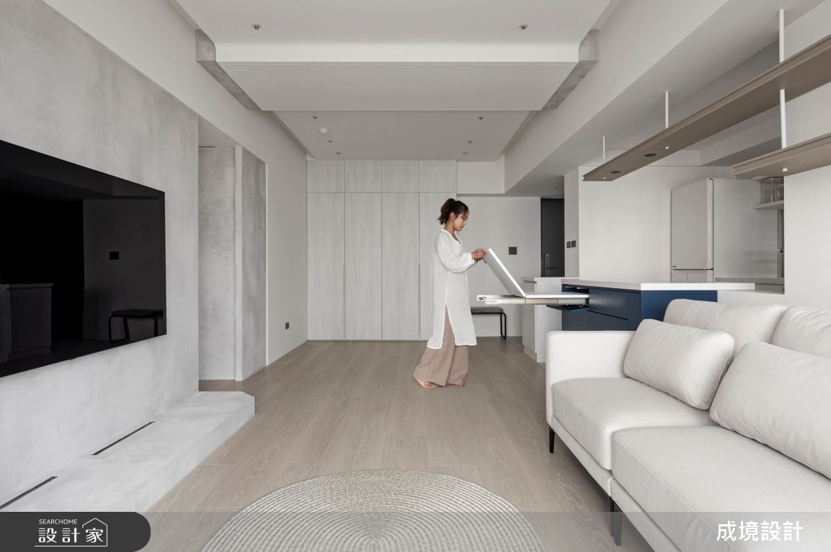 22坪老屋(31~40年)＿北歐風客廳中島案例圖片＿成境設計＿成境_靄靄之6