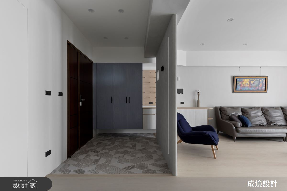 44坪老屋(16~30年)＿北歐風玄關客廳案例圖片＿成境設計＿成境_幸福繪本之1