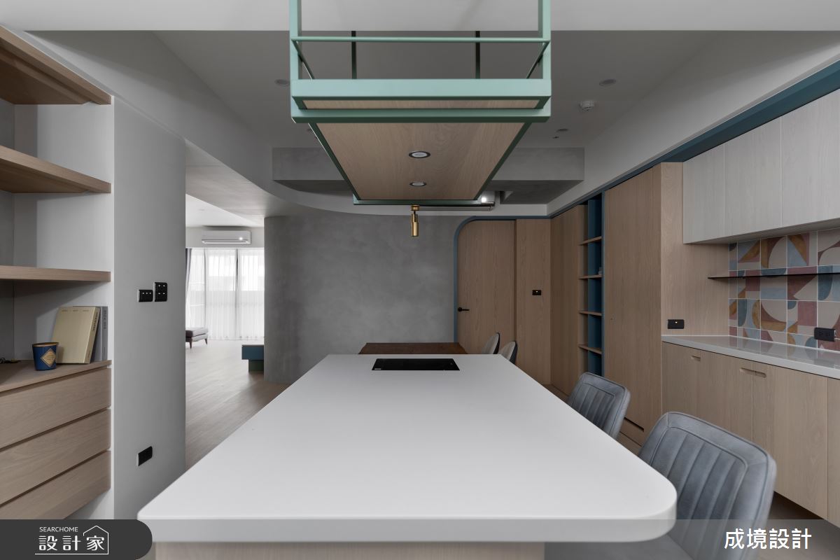 44坪老屋(16~30年)＿北歐風餐廳中島案例圖片＿成境設計＿成境_幸福繪本之10