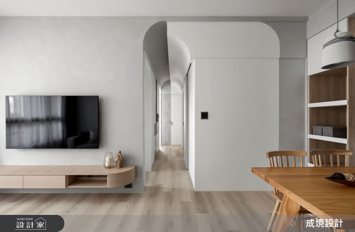 17坪新成屋(5年以下)＿北歐風客廳餐廳案例圖片＿成境設計＿成境_日光雪國之5