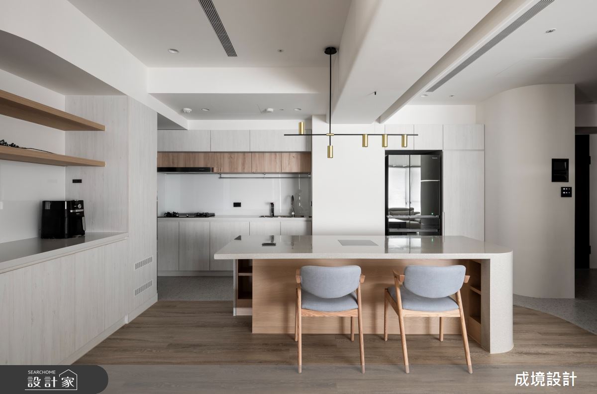 30坪中古屋(5~15年)＿現代風餐廳廚房中島案例圖片＿成境設計＿成境_洄之23