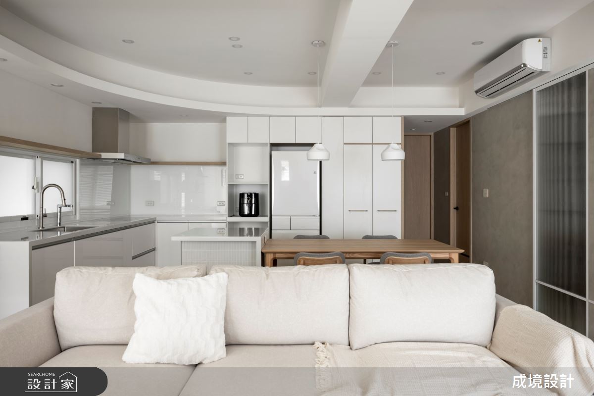 30坪老屋(41~50年)＿北歐風客廳餐廳廚房中島案例圖片＿成境設計＿成境_書寫日光之10