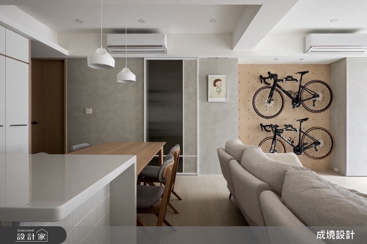 30坪老屋(41~50年)＿北歐風客廳餐廳中島案例圖片＿成境設計＿成境_書寫日光之6