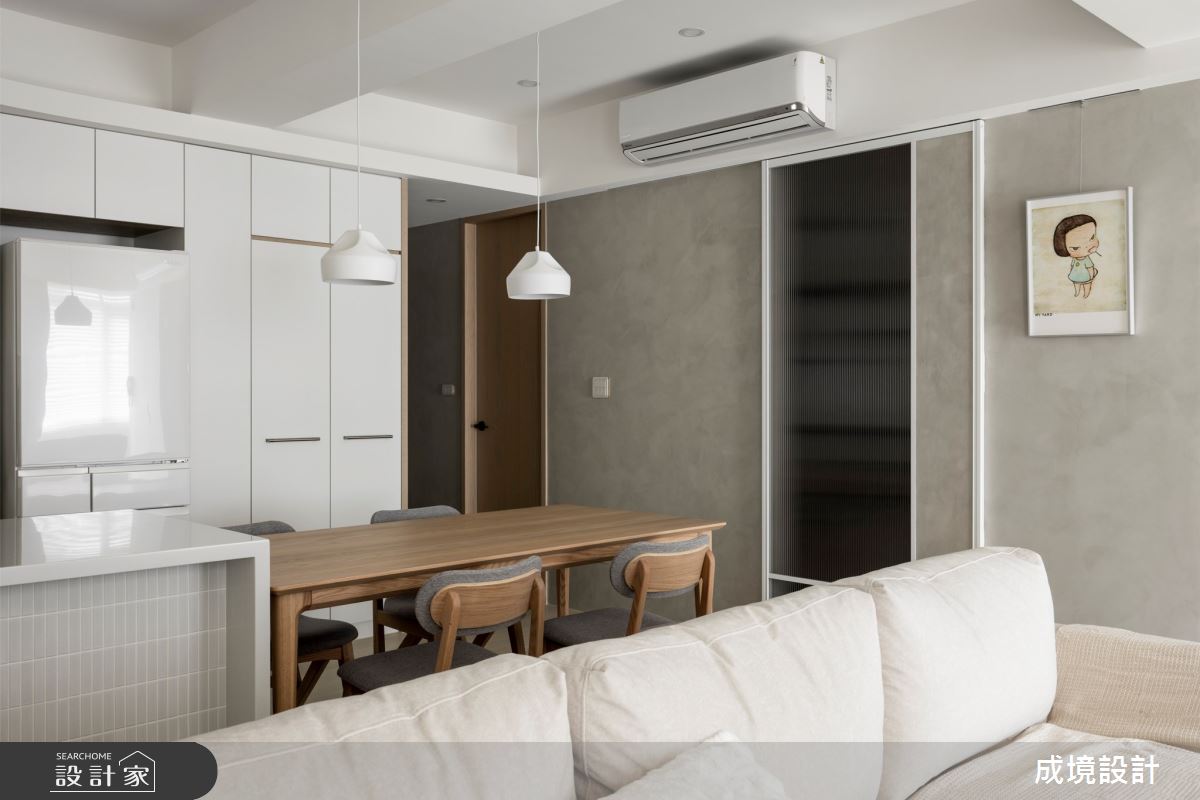30坪老屋(41~50年)＿北歐風客廳餐廳廚房中島案例圖片＿成境設計＿成境_書寫日光之11