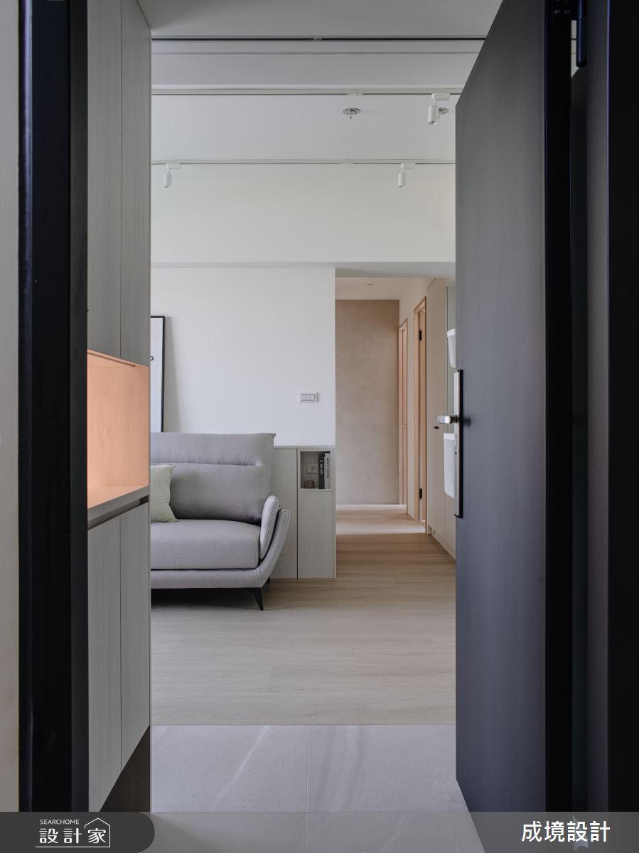 21坪老屋(31~40年)＿北歐風玄關客廳案例圖片＿成境設計＿成境_伯爵奶油之1
