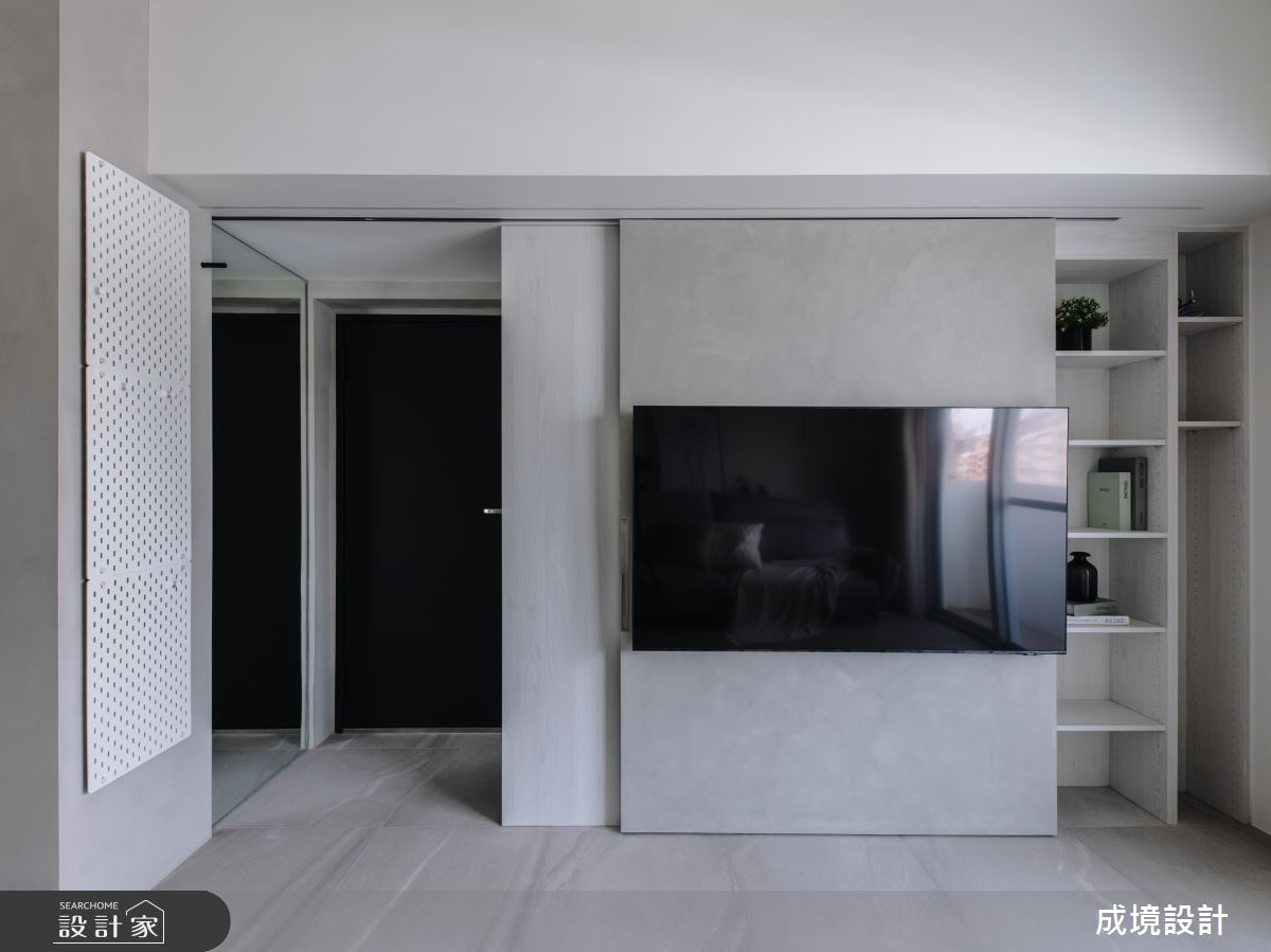 21坪老屋(31~40年)＿北歐風玄關客廳案例圖片＿成境設計＿成境_伯爵奶油之2