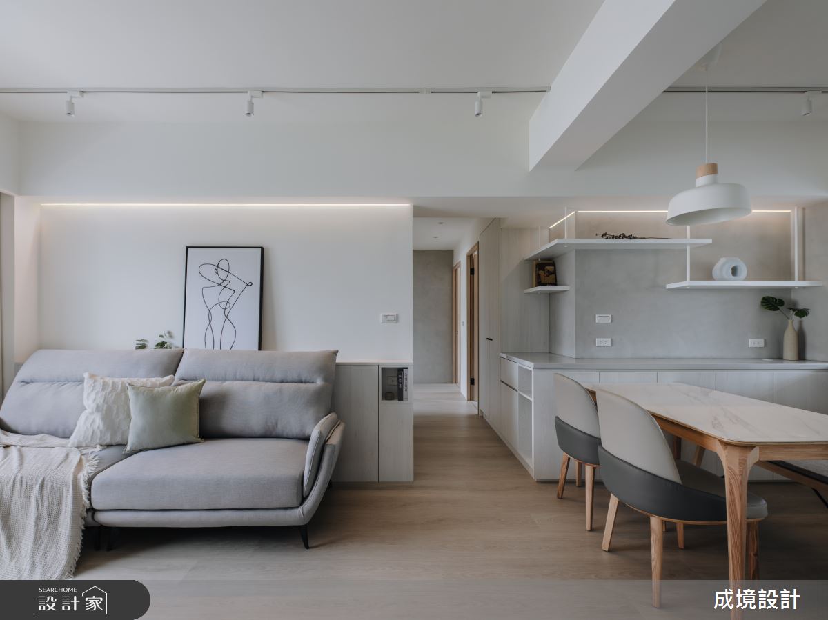 21坪老屋(31~40年)＿北歐風客廳餐廳案例圖片＿成境設計＿成境_伯爵奶油之8