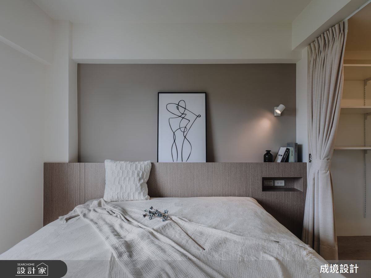 21坪老屋(31~40年)＿北歐風臥室案例圖片＿成境設計＿成境_伯爵奶油之12