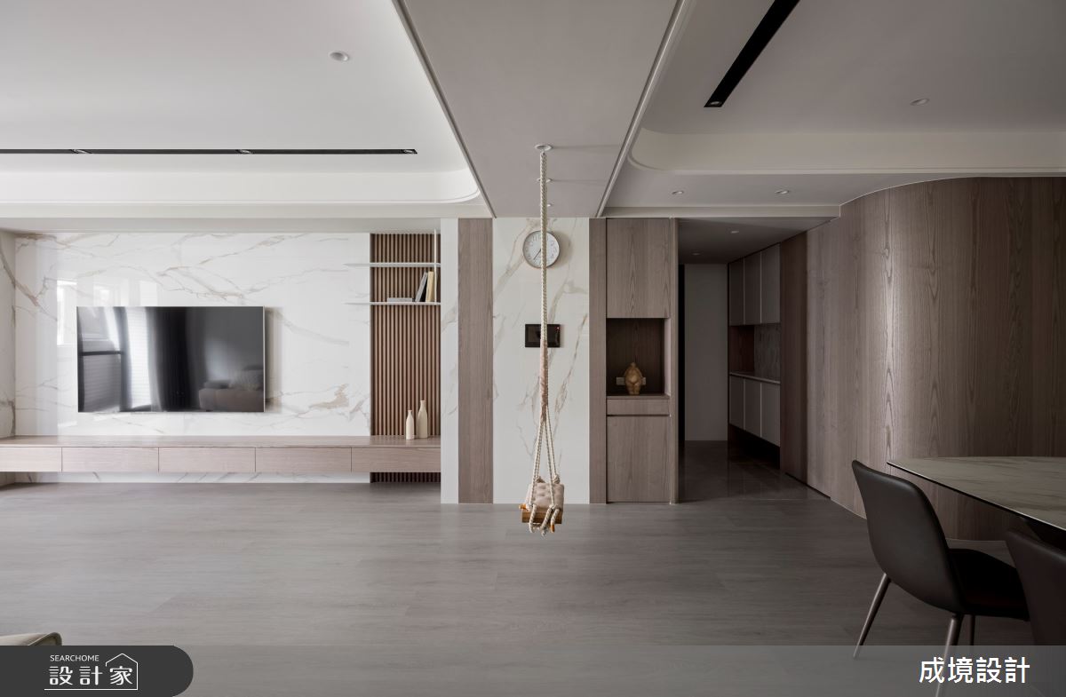 45坪毛胚屋＿現代風玄關客廳餐廳案例圖片＿成境設計＿成境_吟遊香頌之7