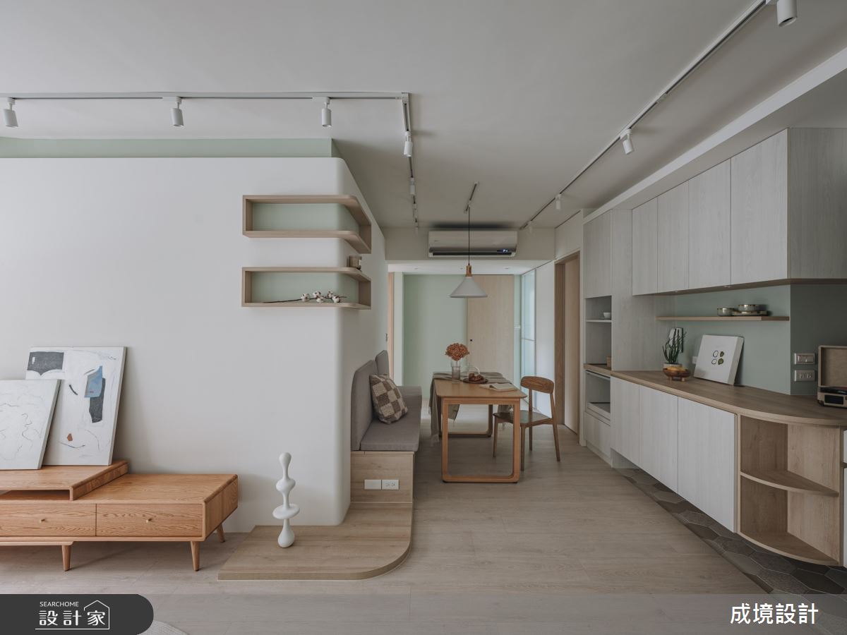 23坪老屋(31~40年)＿北歐風客廳餐廳案例圖片＿成境設計＿成境_漫遊。森林中之11