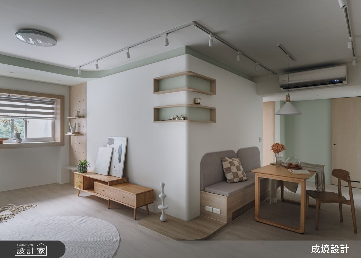 23坪老屋(31~40年)＿北歐風客廳餐廳案例圖片＿成境設計＿成境_漫遊。森林中之9