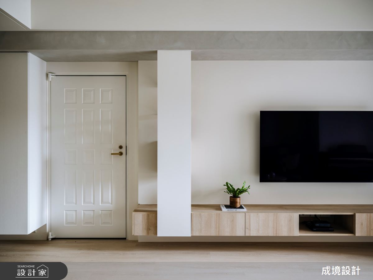 35坪老屋(16~30年)＿現代風玄關客廳案例圖片＿成境設計＿成境_木棉絮語之1