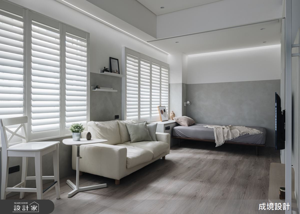 中古屋(5~15年)＿美式風客廳臥室案例圖片＿成境設計＿成境_Single Shot Latte之9