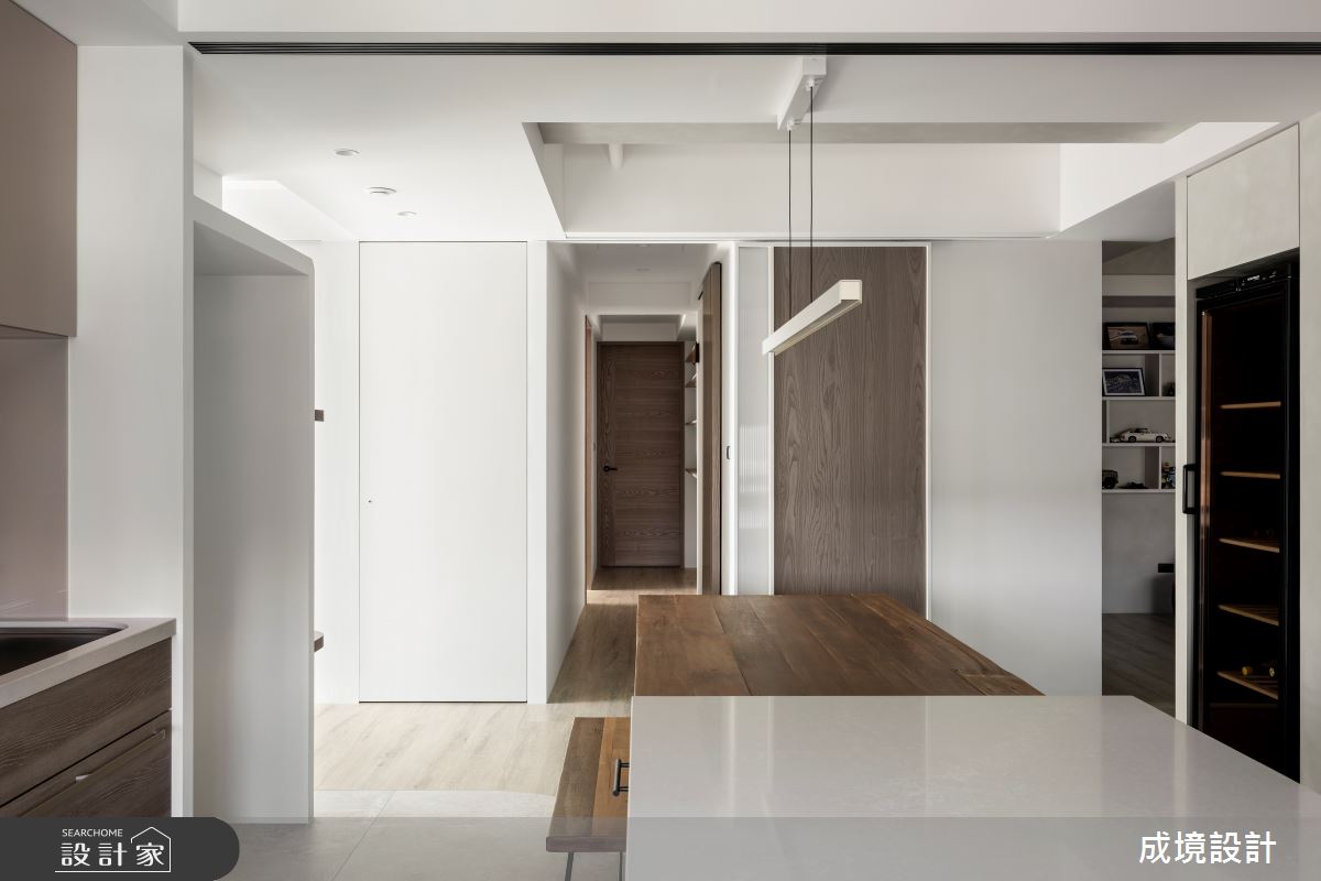 42坪老屋(31~40年)＿北歐風餐廳廚房中島案例圖片＿成境設計＿成境_沐光之14