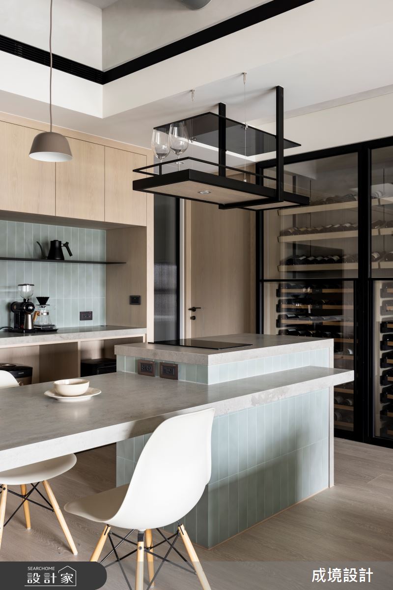 34坪毛胚屋＿工業風餐廳中島案例圖片＿成境設計＿成境_悠然之12