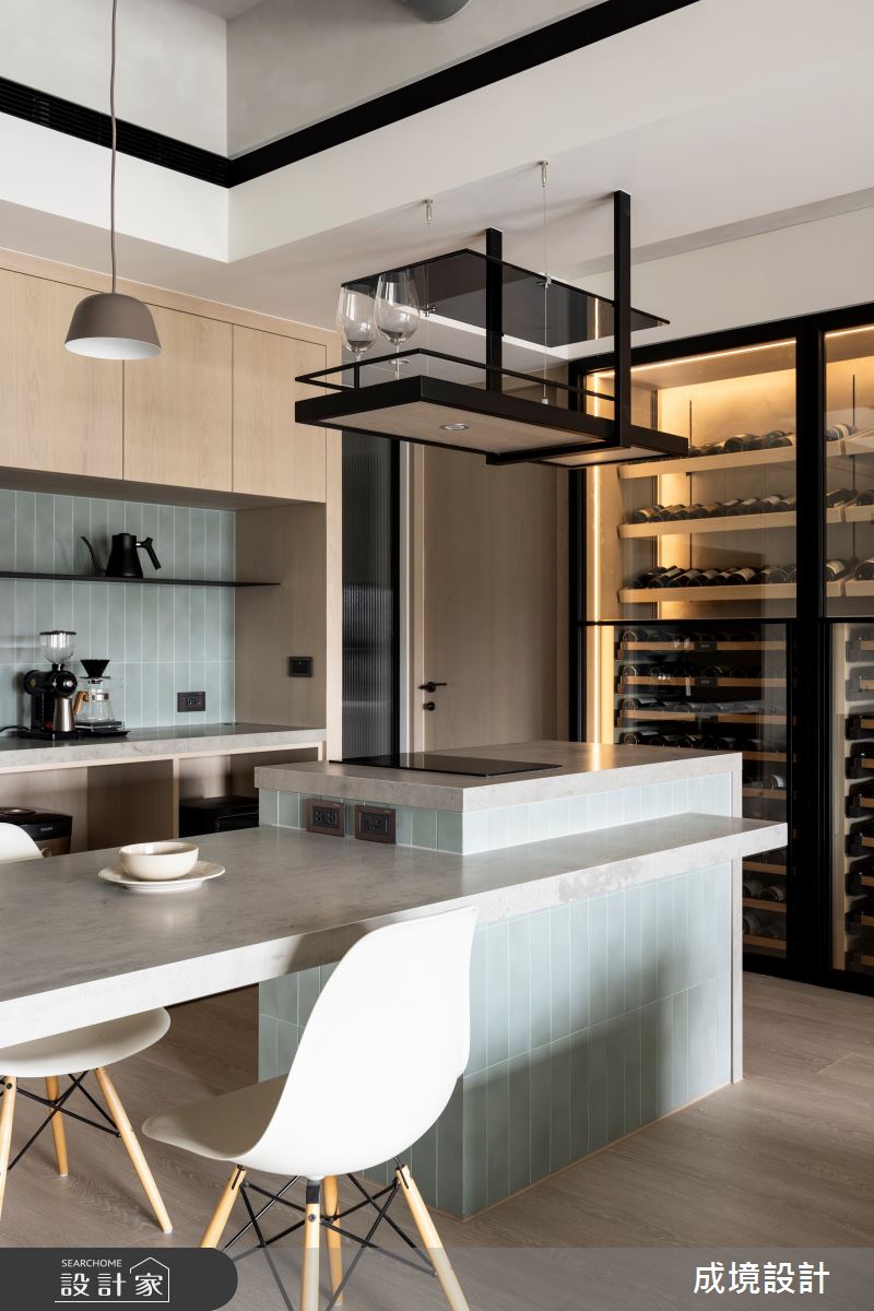 34坪毛胚屋＿工業風餐廳中島案例圖片＿成境設計＿成境_悠然之11