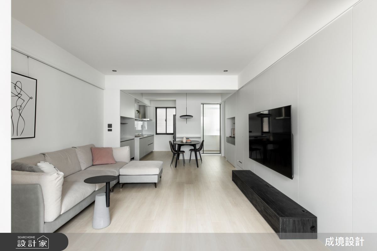24坪老屋(50年以上)＿現代風客廳餐廳廚房案例圖片＿成境設計＿成境_風尚。呢喃之9