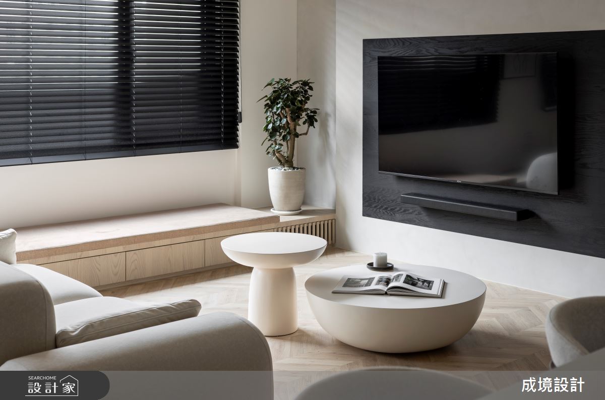 27坪新古屋(10年以下)＿北歐風客廳臥榻案例圖片＿成境設計＿成境_和光散步之9