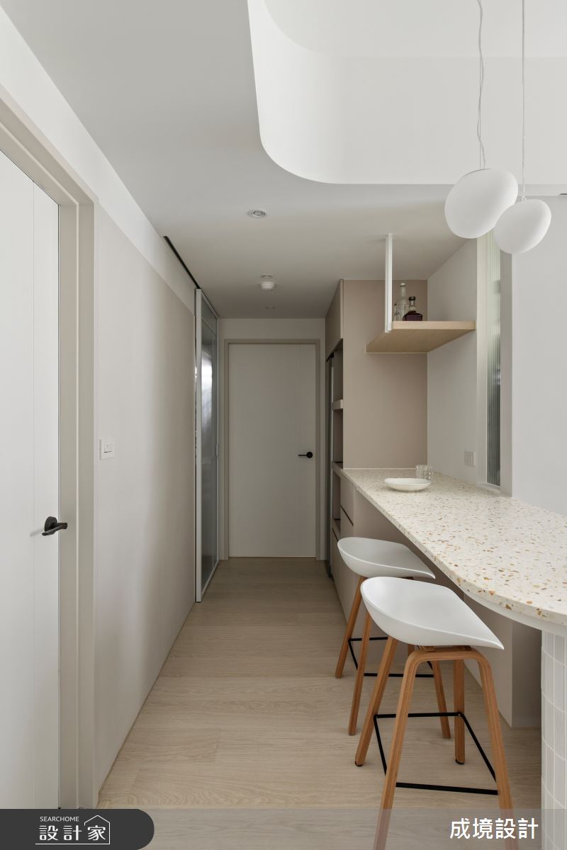15坪新成屋(5年以下)＿北歐風餐廳吧檯走廊案例圖片＿成境設計＿成境_恬恬之9