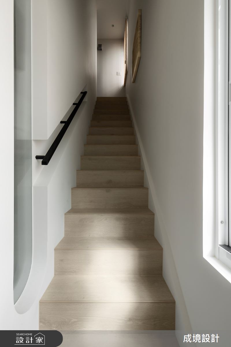 60坪老屋(41~50年)＿北歐風樓梯案例圖片＿成境設計＿成境_光隙之13