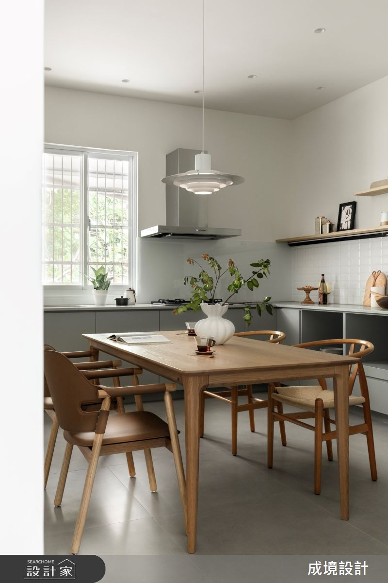 60坪老屋(41~50年)＿北歐風餐廳廚房案例圖片＿成境設計＿成境_光隙之9