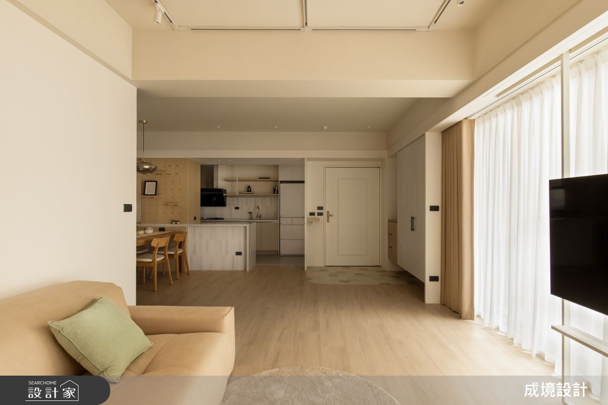 28坪老屋(31~40年)＿北歐風客廳案例圖片＿成境設計＿成境_留光之4