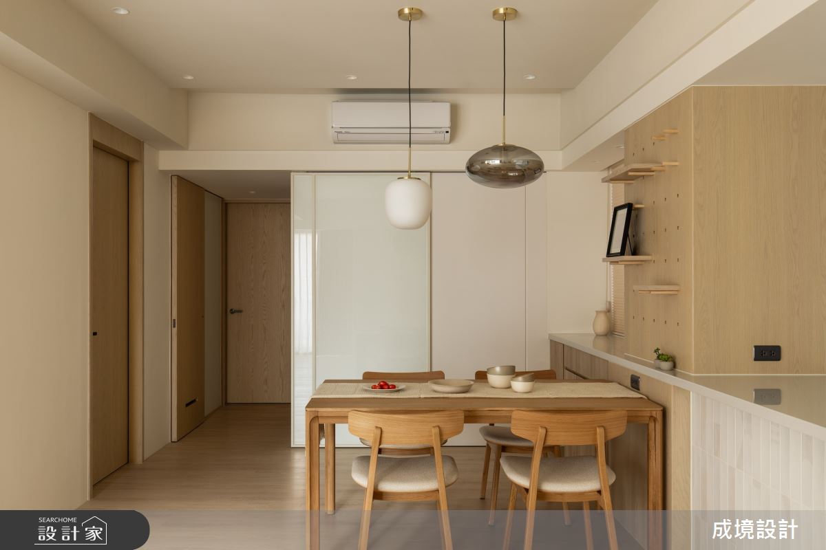 28坪老屋(31~40年)＿北歐風餐廳中島案例圖片＿成境設計＿成境_留光之9