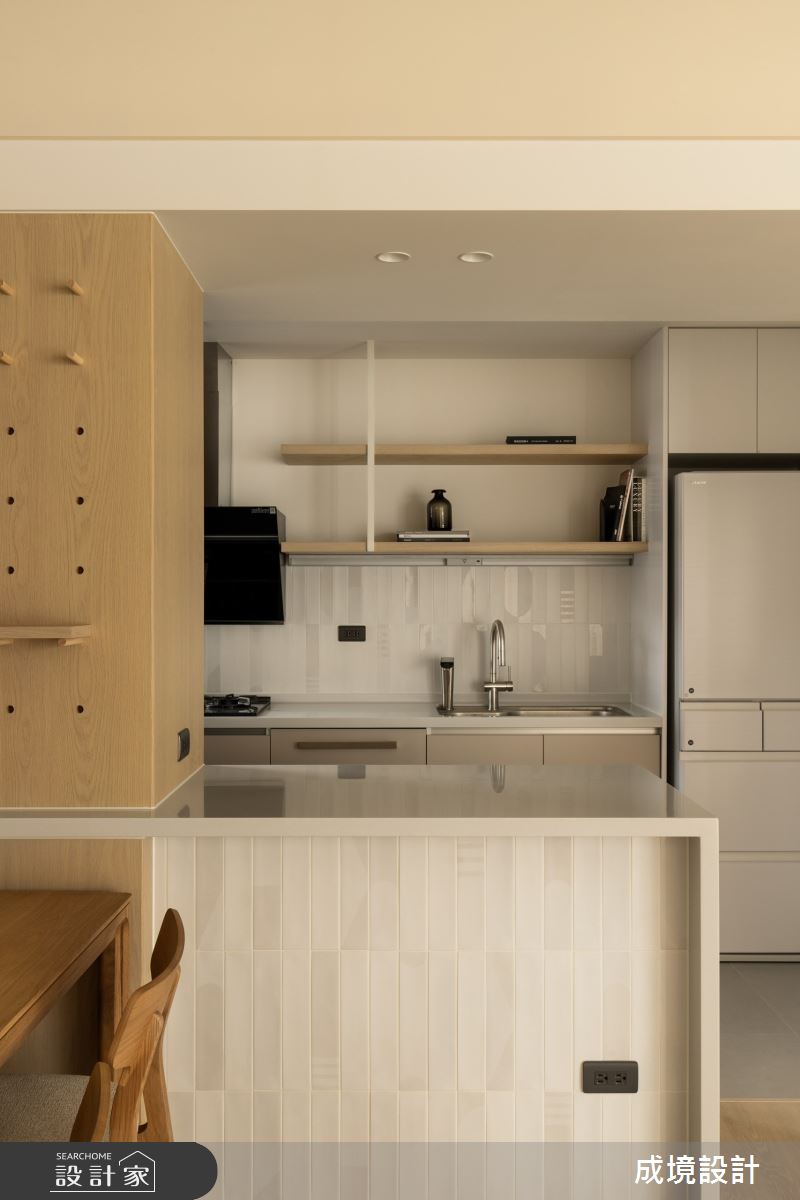 28坪老屋(31~40年)＿北歐風餐廳廚房中島案例圖片＿成境設計＿成境_留光之12