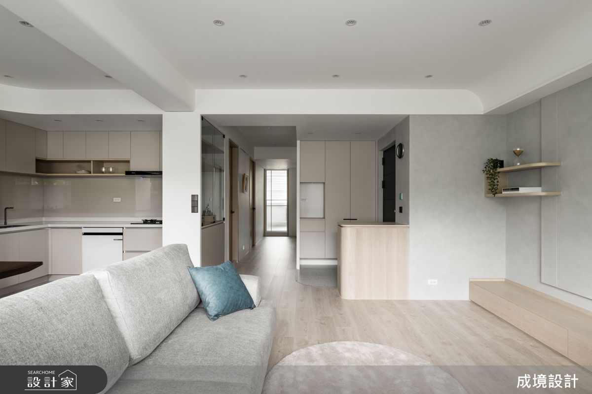 老屋(50年以上)＿北歐風玄關客廳廚房案例圖片＿成境設計＿成境_日安光景之8