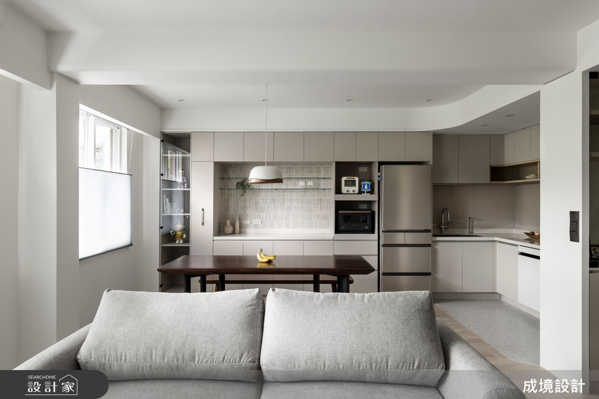 老屋(50年以上)＿北歐風客廳餐廳廚房案例圖片＿成境設計＿成境_日安光景之9